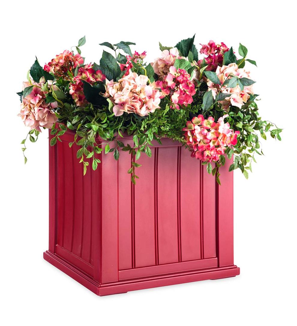 Plow &amp; Hearth Deck Planters | Outdoor Living Lexington Self-Watering Planters