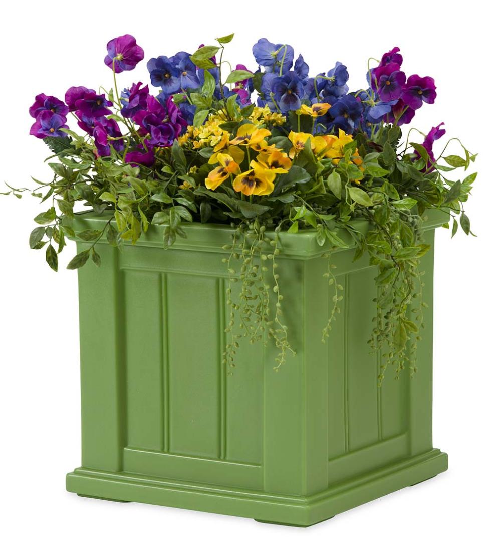 Plow &amp; Hearth Deck Planters | Outdoor Living Lexington Self-Watering Planters