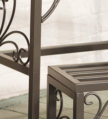 Plow &amp; Hearth Deck Planters | Outdoor Living Nesting Metal Plant Stands With Scrollwork, Set Of Three