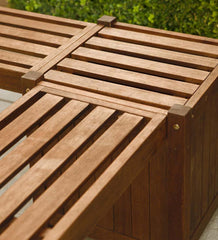 Plow &amp; Hearth Deck Planters | Outdoor Living Outdoor Eucalyptus Configurable Privacy Screen Trellises, Planter/Seat And Bench