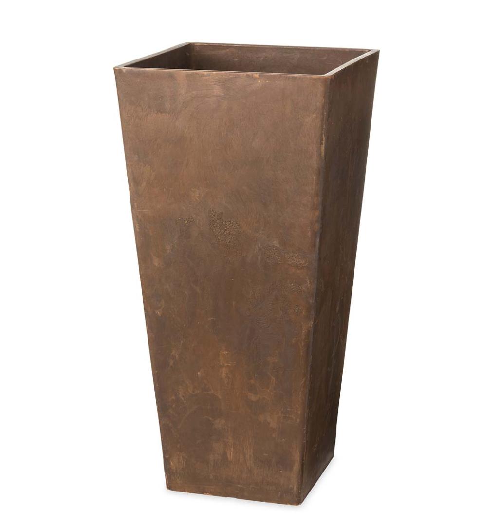 Plow &amp; Hearth Deck Planters | Outdoor Living Sussex Frost-Proof Resin Planters In Three Sizes