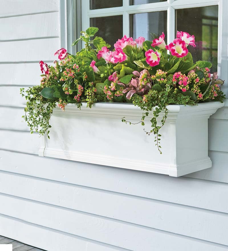 Plow &amp; Hearth Deck Planters | Outdoor Living Yorkshire Self-Watering Window Boxes
