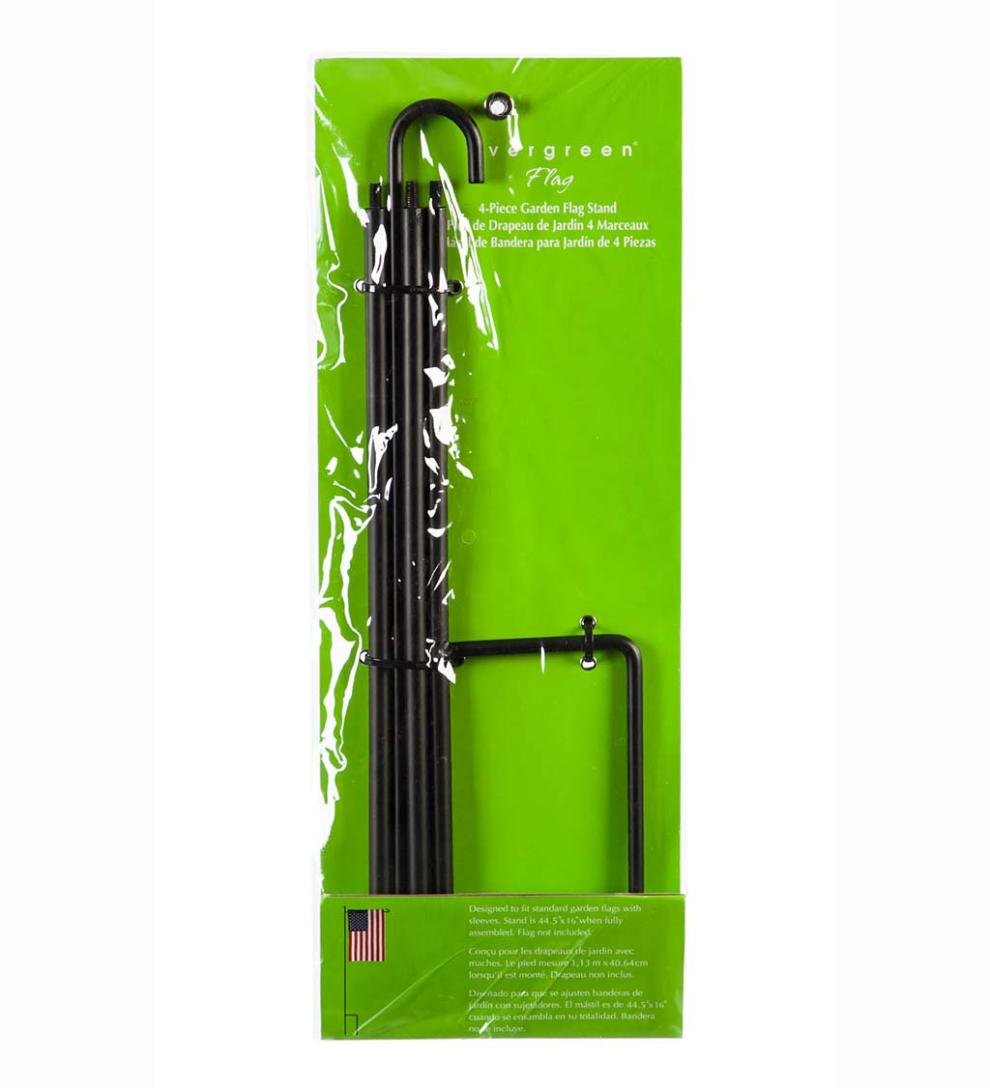 Plow &amp; Hearth Decorative Garden Accents | Yard &amp; Garden 4-Piece Garden Flag Stand With Finial