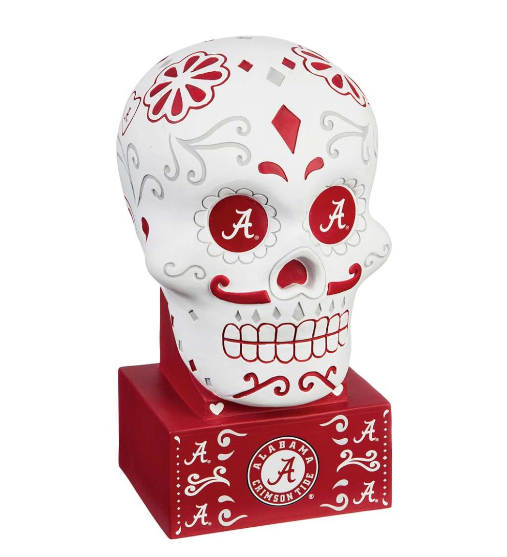Plow &amp; Hearth Decorative Garden Accents | Yard &amp; Garden Alabama Sugar Skull Statue