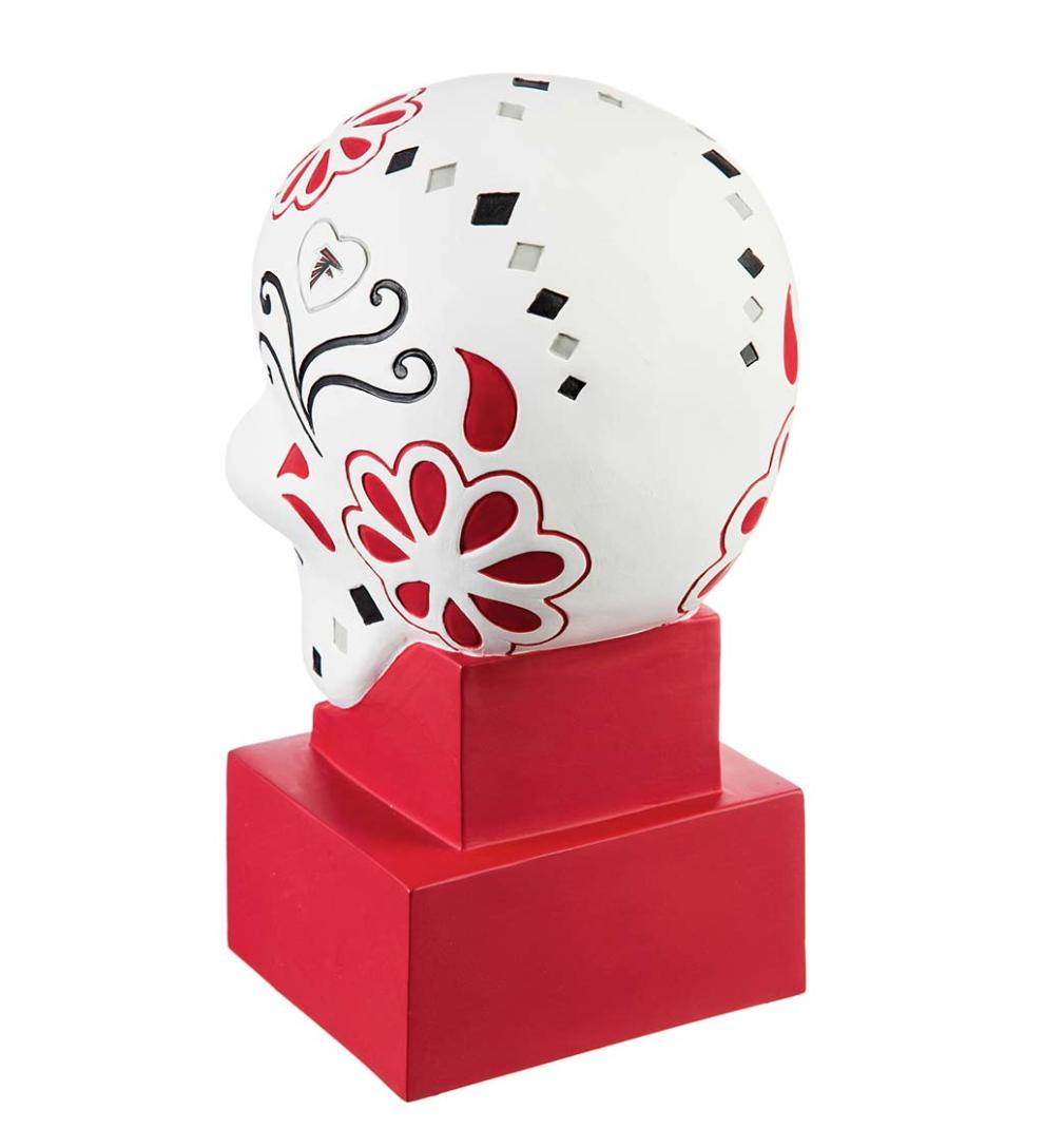 Plow &amp; Hearth Decorative Garden Accents | Yard &amp; Garden Atlanta Falcons Sugar Skull Statue
