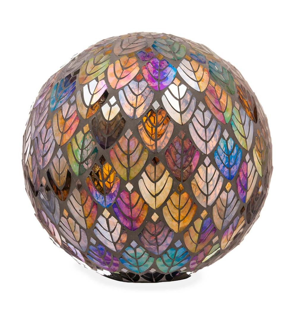 Plow &amp; Hearth Decorative Garden Accents | Yard &amp; Garden Baroque Splendor Glass Mosaic Gazing Ball