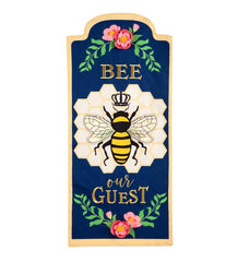 Plow &amp; Hearth Decorative Garden Accents | Yard &amp; Garden Bee Our Guest Applique Garden Flag