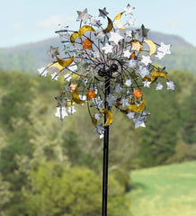 Plow &amp; Hearth Decorative Garden Accents | Yard &amp; Garden Celestial Confetti Wind Spinner