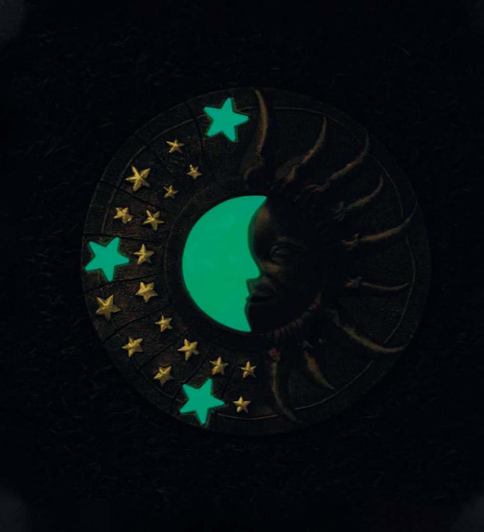 Plow &amp; Hearth Decorative Garden Accents | Yard &amp; Garden Celestial Glow-In-The-Dark Garden Stepping Stone