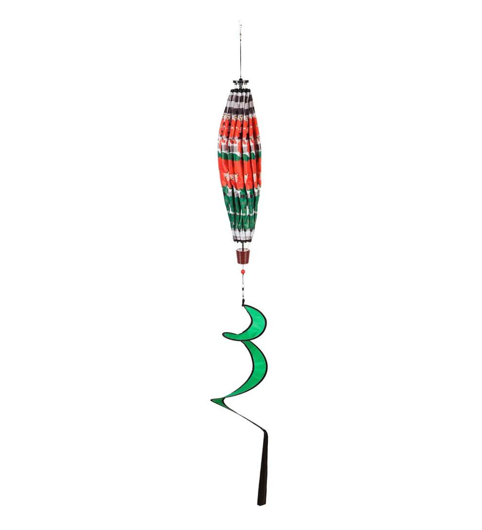Plow &amp; Hearth Decorative Garden Accents | Yard &amp; Garden Collapsible Balloon Wind Spinner With Spiral Tail - Bee