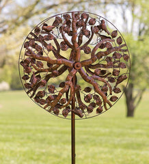 Plow &amp; Hearth Decorative Garden Accents | Yard &amp; Garden Copper Tree Of Life Wind Spinner
