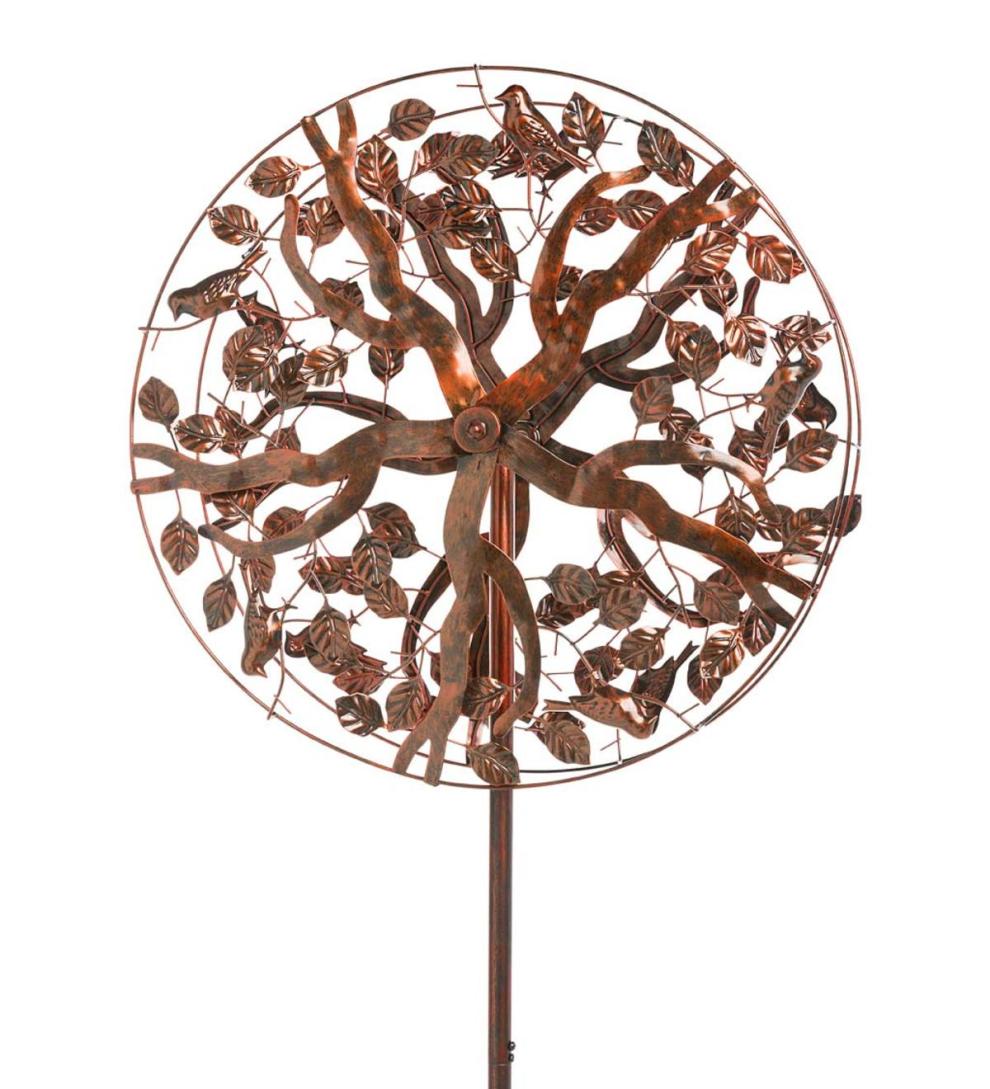 Plow &amp; Hearth Decorative Garden Accents | Yard &amp; Garden Copper Tree Of Life Wind Spinner