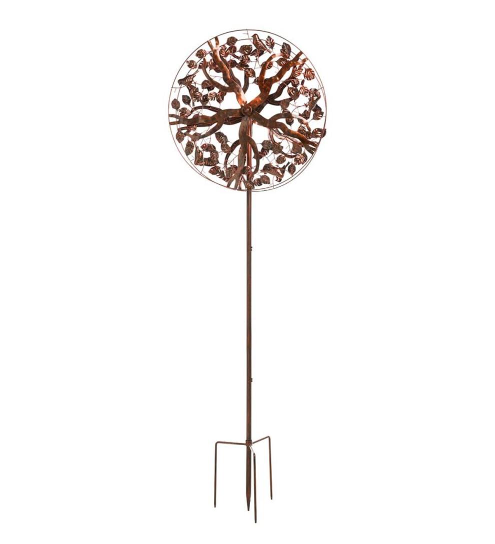 Plow &amp; Hearth Decorative Garden Accents | Yard &amp; Garden Copper Tree Of Life Wind Spinner