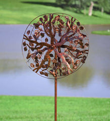 Plow &amp; Hearth Decorative Garden Accents | Yard &amp; Garden Copper Tree Of Life Wind Spinner