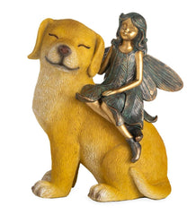 Plow &amp; Hearth Decorative Garden Accents | Yard &amp; Garden Fairy And Dog Garden Statue