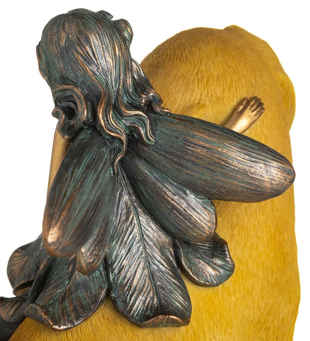 Plow &amp; Hearth Decorative Garden Accents | Yard &amp; Garden Fairy And Dog Garden Statue