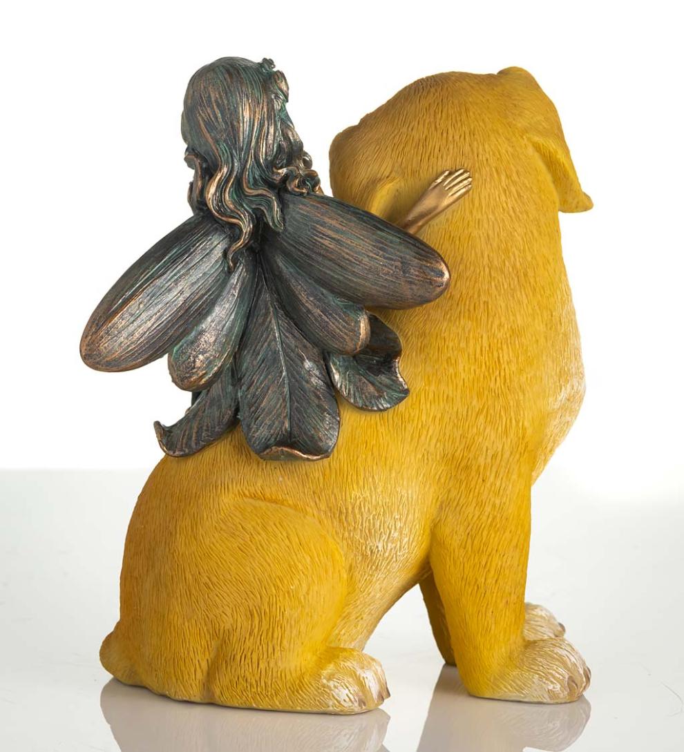 Plow &amp; Hearth Decorative Garden Accents | Yard &amp; Garden Fairy And Dog Garden Statue