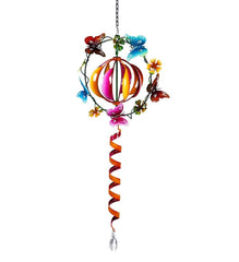 Plow &amp; Hearth Decorative Garden Accents | Yard &amp; Garden Flowers And Butterflies Hanging Wind Twirler