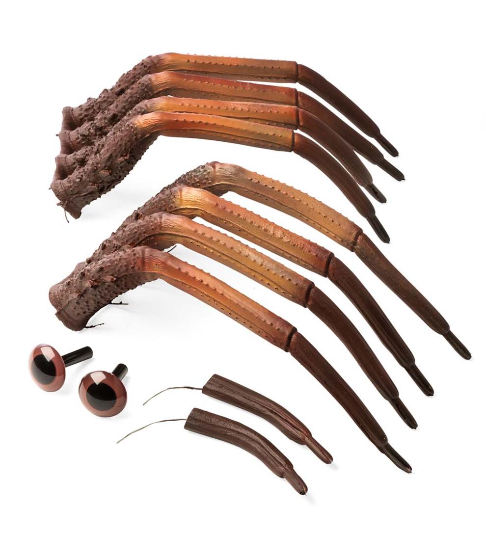 Plow &amp; Hearth Decorative Garden Accents | Yard &amp; Garden Halloween Spider Pumpkin Appendages, 6-Piece Set