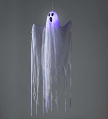 Plow &amp; Hearth Decorative Garden Accents | Yard &amp; Garden Hanging Ghost With Color-Changing Lights