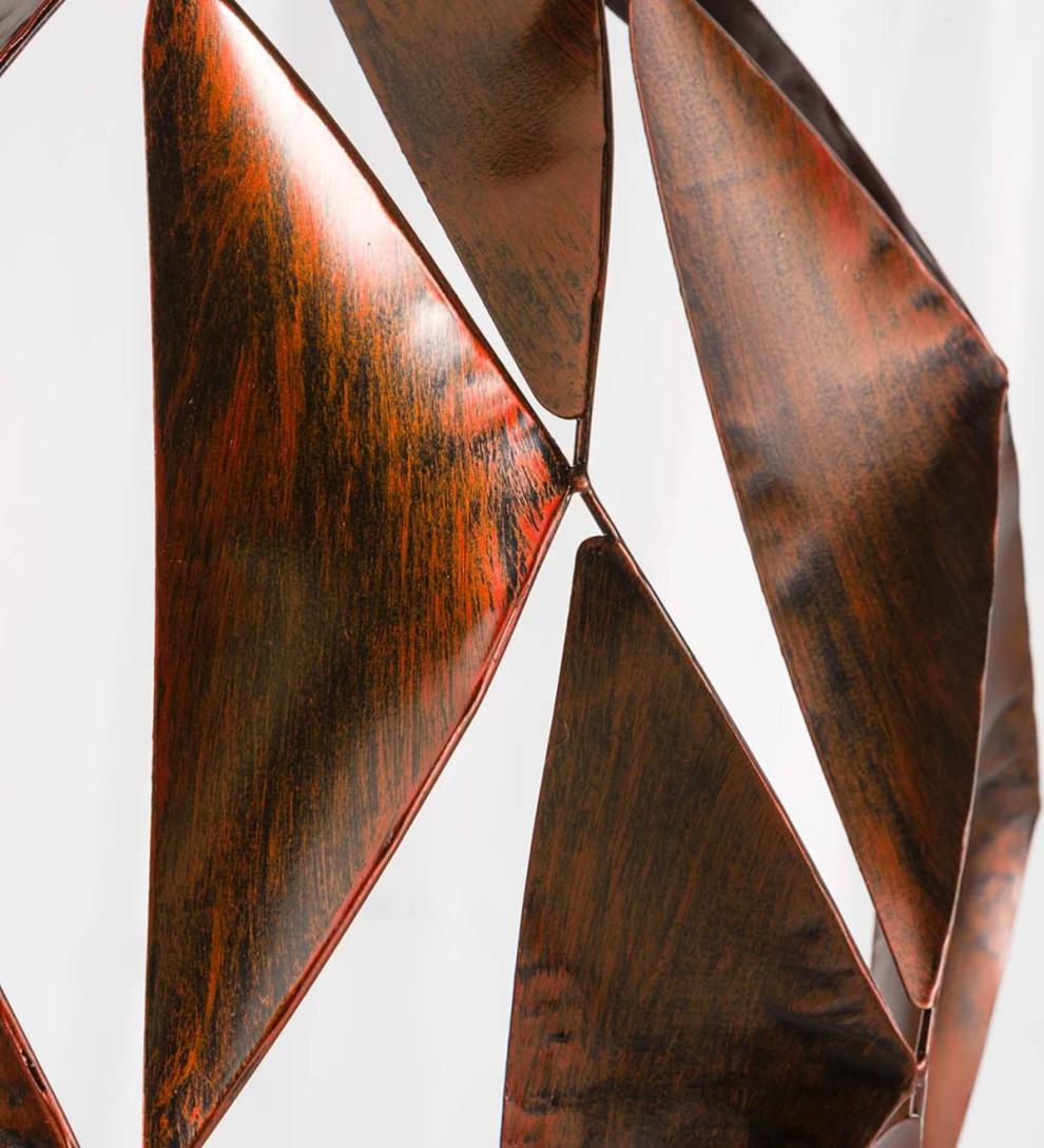 Plow &amp; Hearth Decorative Garden Accents | Yard &amp; Garden Harlequin Ball Wind Spinner - Antique Multi