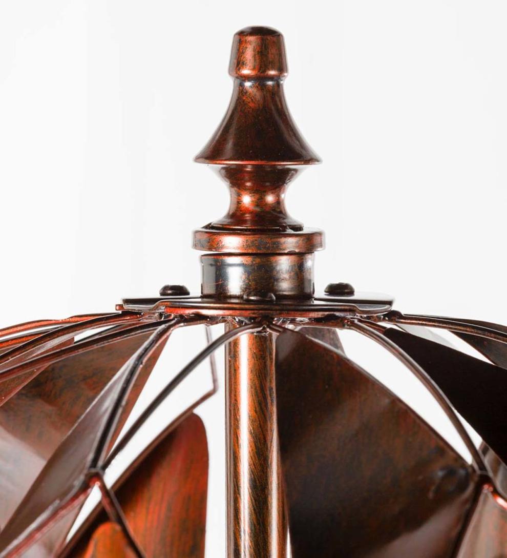 Plow &amp; Hearth Decorative Garden Accents | Yard &amp; Garden Harlequin Ball Wind Spinner - Antique Multi