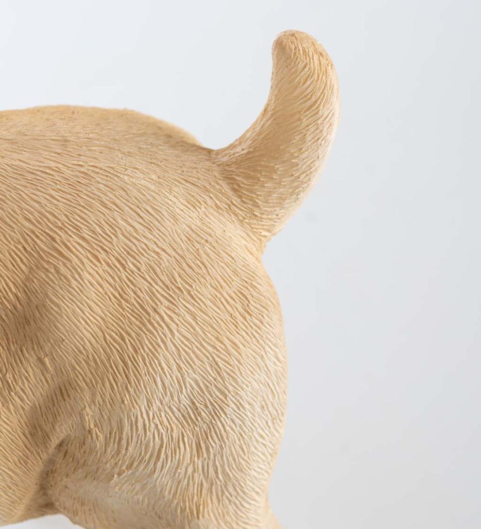 Plow &amp; Hearth Decorative Garden Accents | Yard &amp; Garden Holiday Labrador Puppy Statue With Hat And Scarf