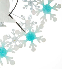 Plow &amp; Hearth Decorative Garden Accents | Yard &amp; Garden Holiday Snowman Metal Wind Spinner With Snowflakes