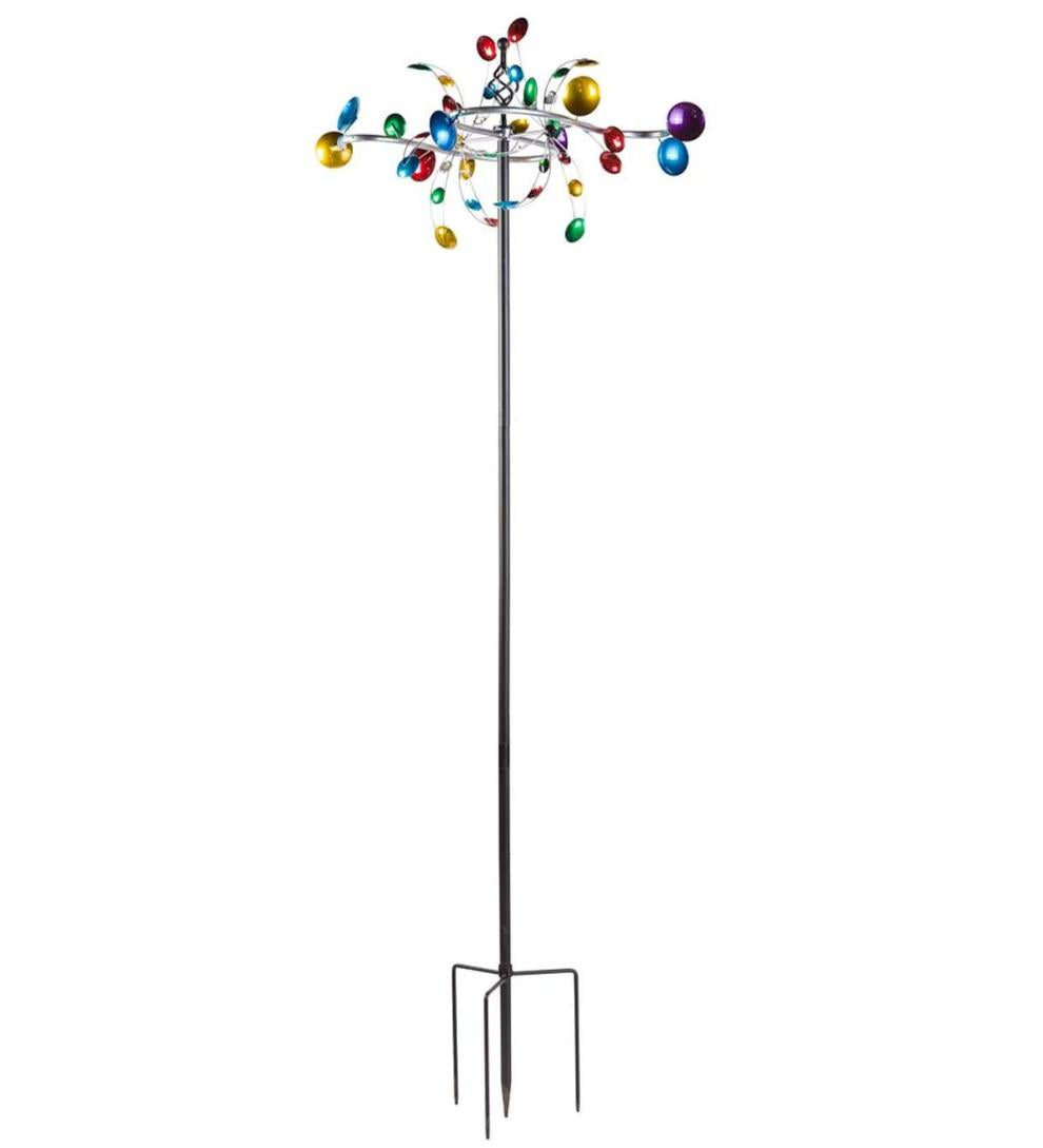 Plow &amp; Hearth Decorative Garden Accents | Yard &amp; Garden Horizontal Cups Wind Spinner