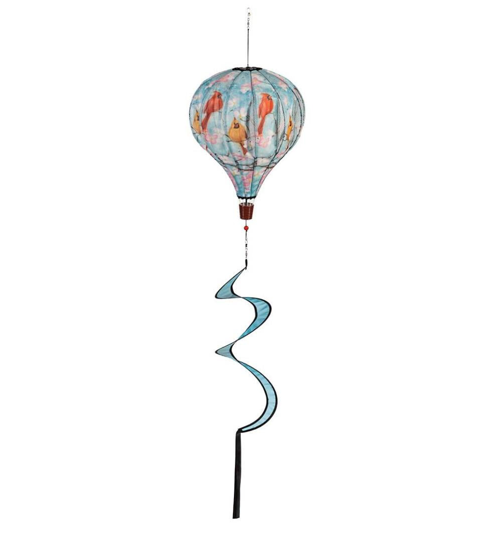 Plow &amp; Hearth Decorative Garden Accents | Yard &amp; Garden Hot Air Balloon Wind Spinner - Butterfly