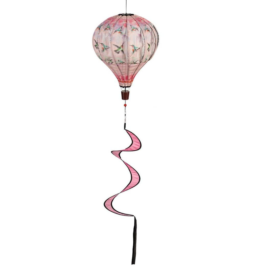 Plow &amp; Hearth Decorative Garden Accents | Yard &amp; Garden Hot Air Balloon Wind Spinner - Butterfly