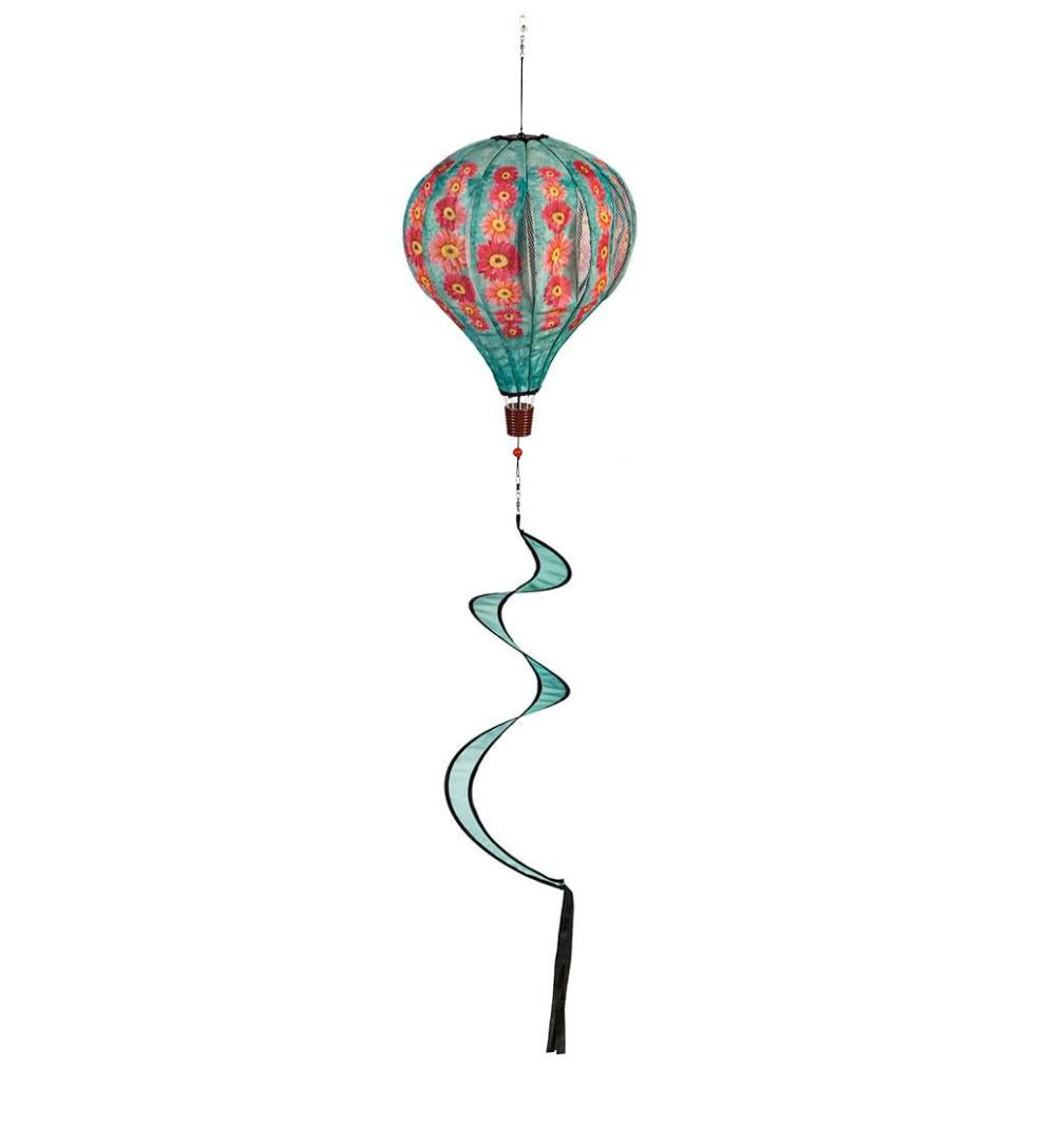 Plow &amp; Hearth Decorative Garden Accents | Yard &amp; Garden Hot Air Balloon Wind Spinner - Butterfly