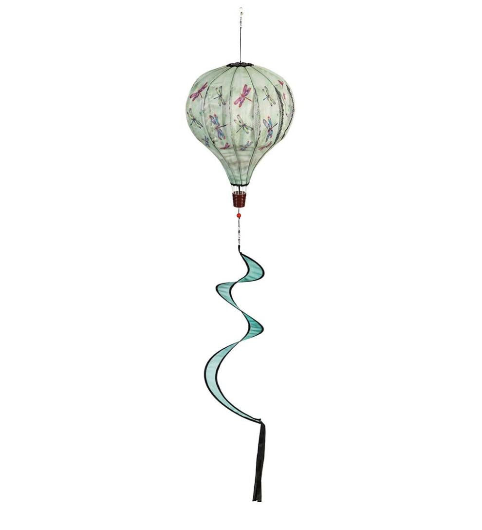 Plow &amp; Hearth Decorative Garden Accents | Yard &amp; Garden Hot Air Balloon Wind Spinner - Butterfly