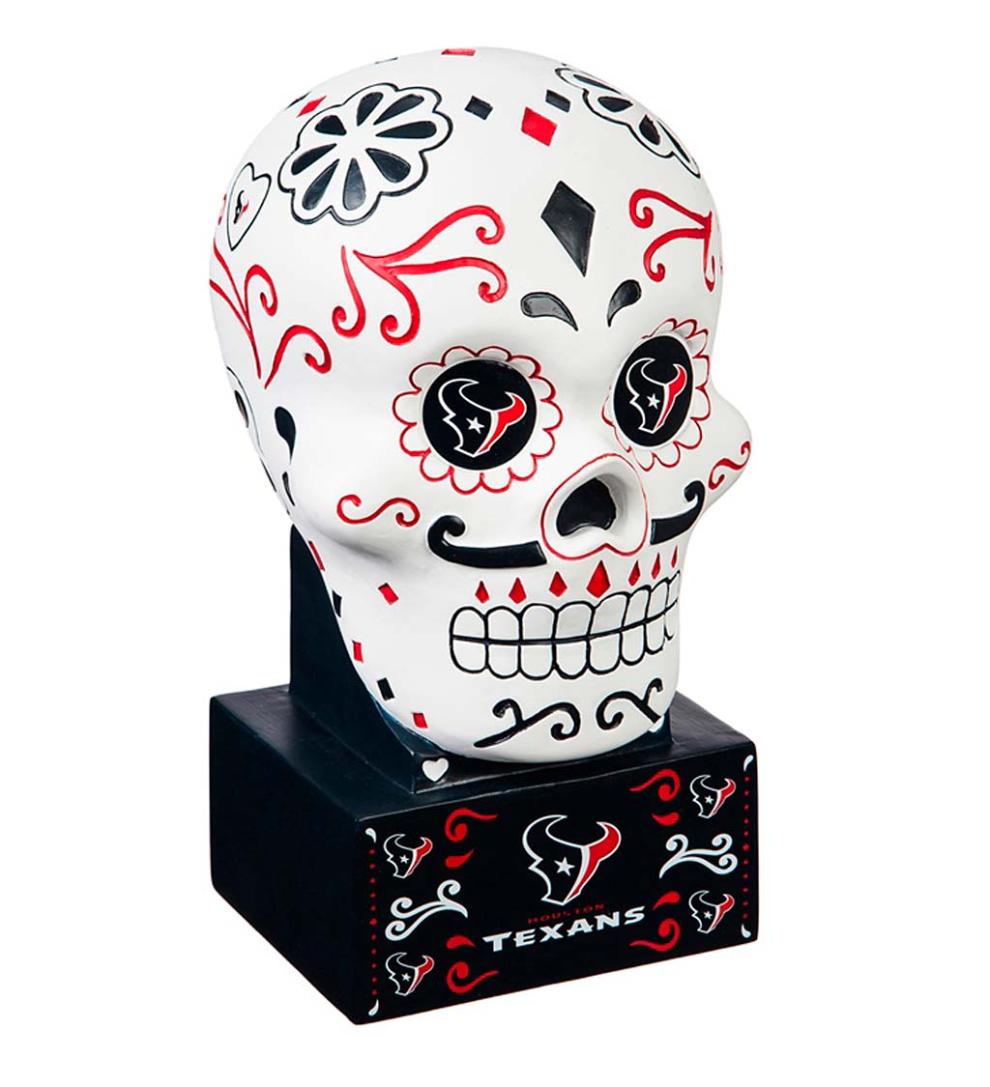 Plow &amp; Hearth Decorative Garden Accents | Yard &amp; Garden Houston Texans Sugar Skull Statue