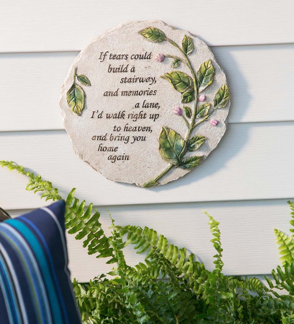 Plow &amp; Hearth Decorative Garden Accents | Yard &amp; Garden If Tears Can Build A Stairway Garden Stone
