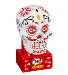 Plow &amp; Hearth Decorative Garden Accents | Yard &amp; Garden Kansas City Chiefs Sugar Skull Statue