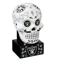 Plow &amp; Hearth Decorative Garden Accents | Yard &amp; Garden Las Vegas Raiders Sugar Skull Statue