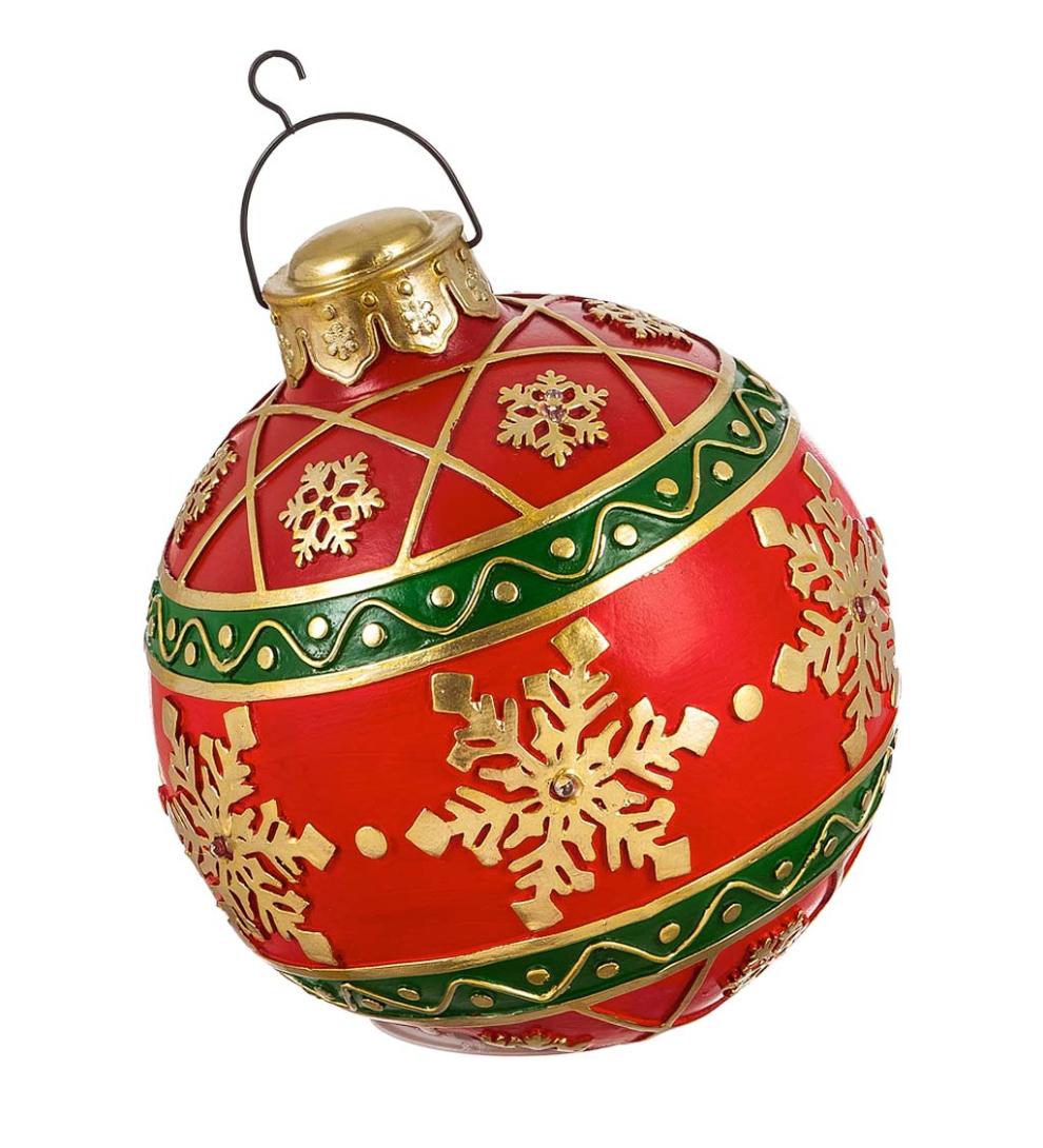 Plow &amp; Hearth Decorative Garden Accents | Yard &amp; Garden Lighted Indoor/Outdoor Decorative Ornament - Green