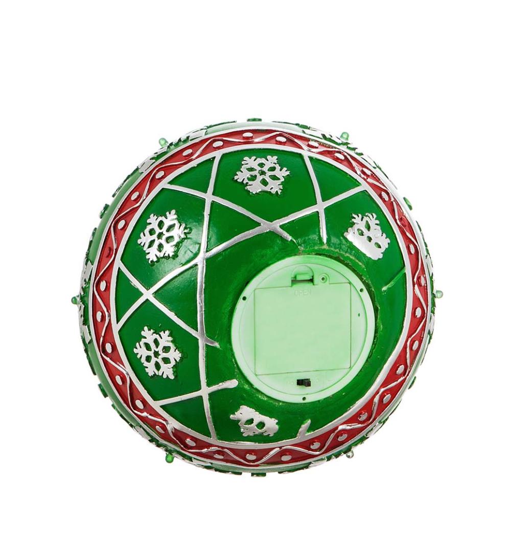 Plow &amp; Hearth Decorative Garden Accents | Yard &amp; Garden Lighted Indoor/Outdoor Decorative Ornament - Green