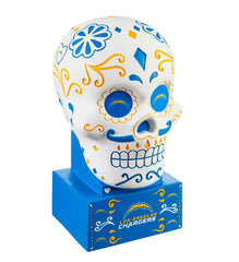 Plow &amp; Hearth Decorative Garden Accents | Yard &amp; Garden Los Angeles Chargers Sugar Skull Statue