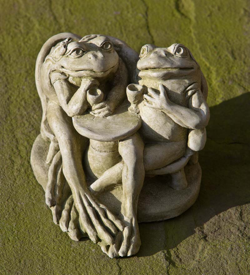 Plow &amp; Hearth Decorative Garden Accents | Yard &amp; Garden Made In America Cast Stone Wine Time