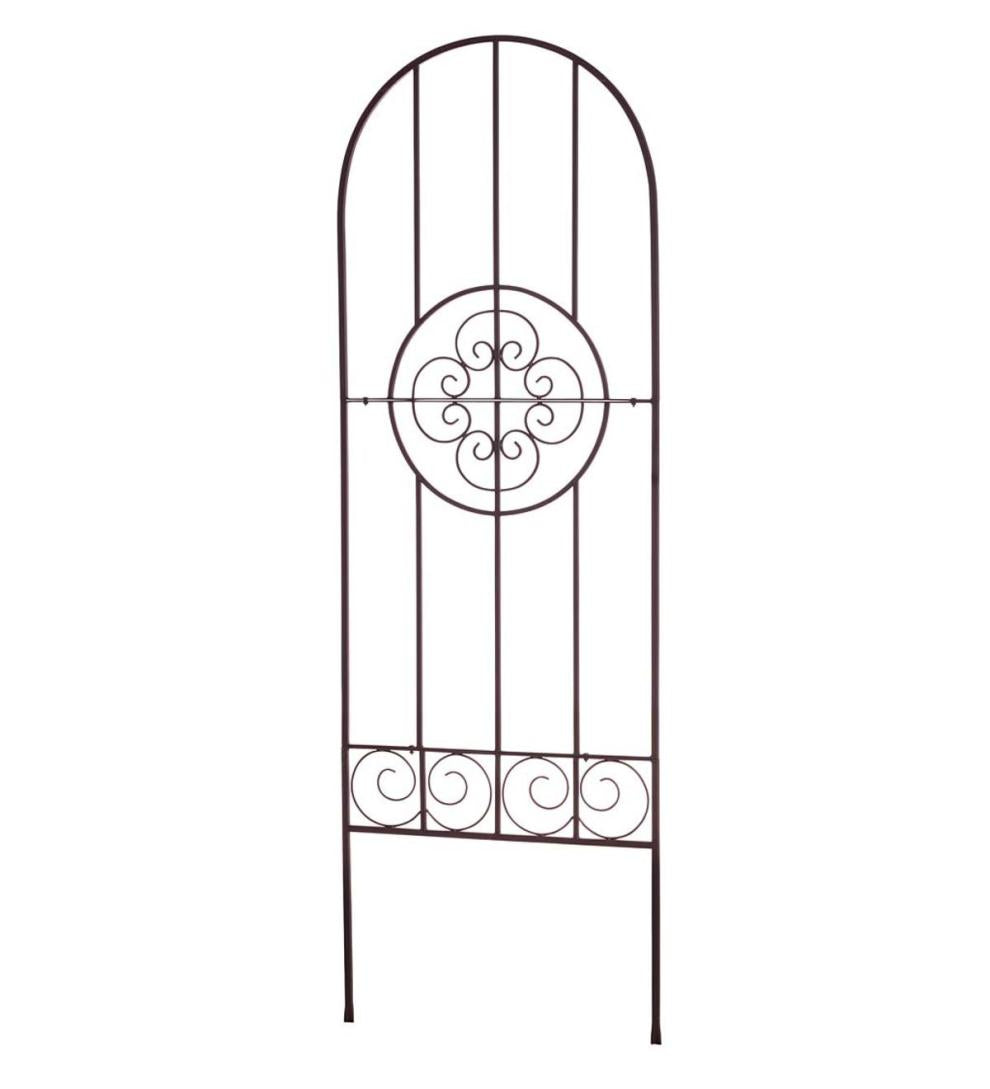Plow &amp; Hearth Decorative Garden Accents | Yard &amp; Garden Medallion Metal Garden Trellis