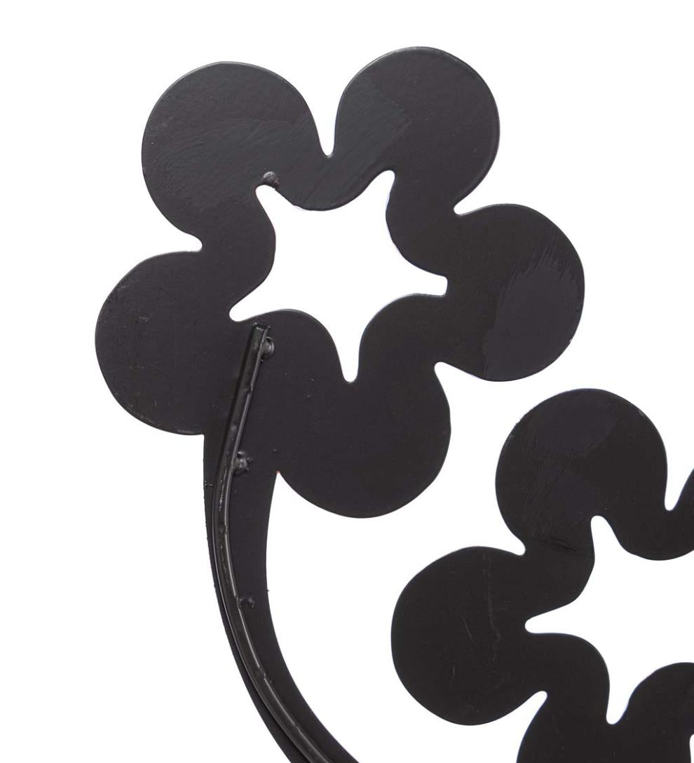 Plow &amp; Hearth Decorative Garden Accents | Yard &amp; Garden Metal Cherry Tree Garden Landscape Panel Stakes, Set Of 5