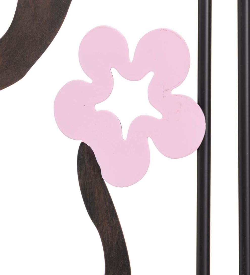 Plow &amp; Hearth Decorative Garden Accents | Yard &amp; Garden Metal Cherry Tree Garden Landscape Panel Stakes, Set Of 5