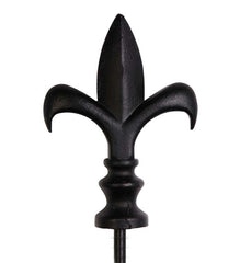 Plow &amp; Hearth Decorative Garden Accents | Yard &amp; Garden Metal Garden Flag Stand With Fleur De Lis Finial