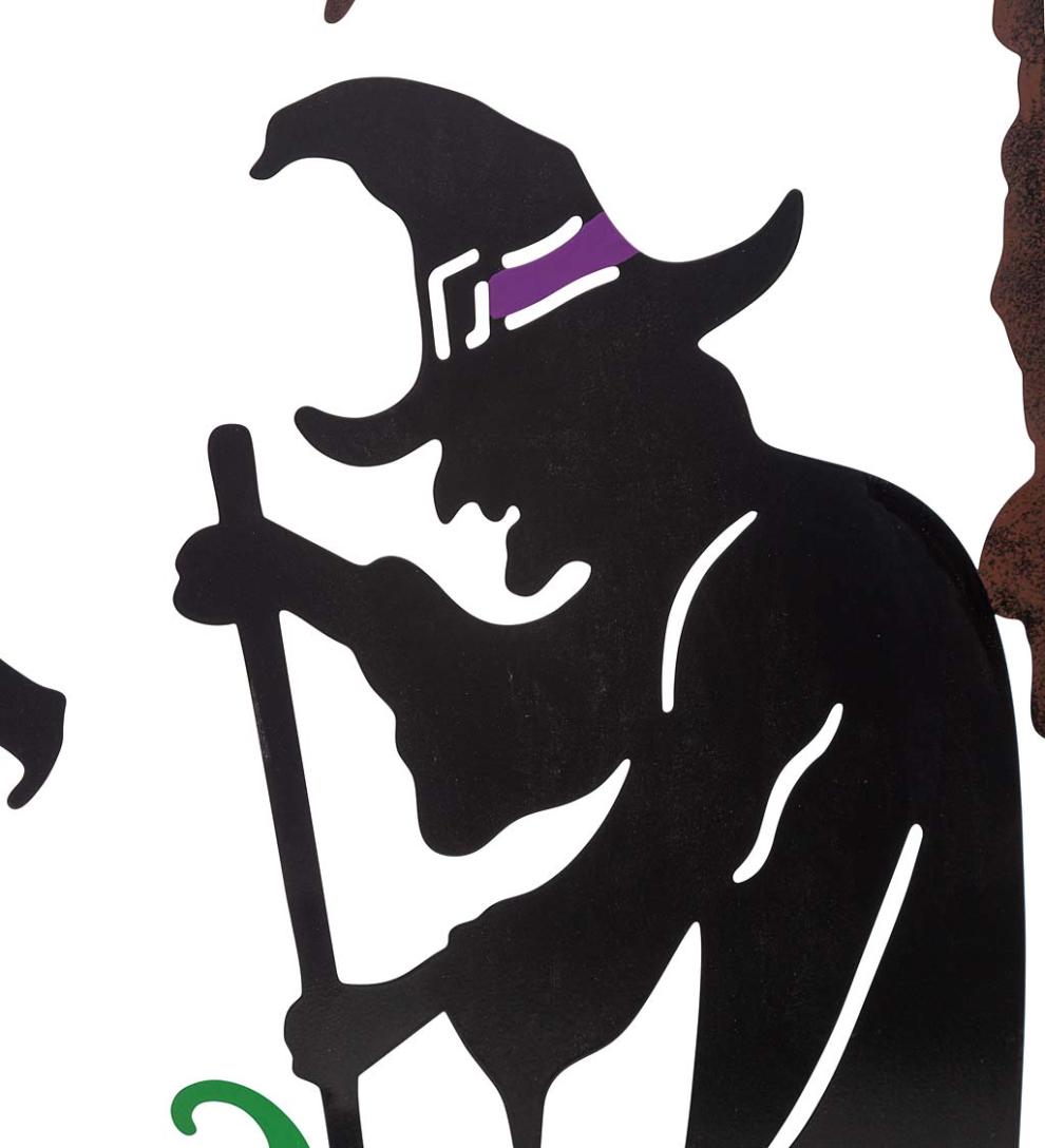 Plow &amp; Hearth Decorative Garden Accents | Yard &amp; Garden Metal Halloween Trellises In Witch And Haunted House Designs - Haunted House