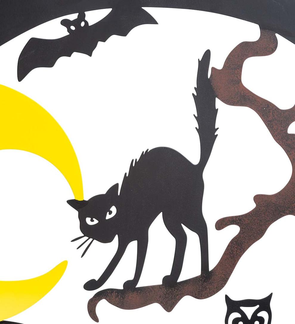 Plow &amp; Hearth Decorative Garden Accents | Yard &amp; Garden Metal Halloween Trellises In Witch And Haunted House Designs - Haunted House