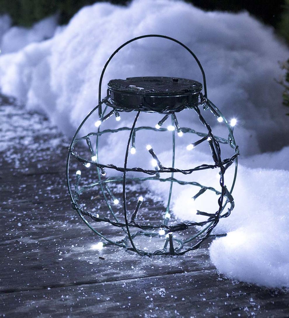 Plow &amp; Hearth Decorative Garden Accents | Yard &amp; Garden Mini Solar Lanterns, Set Of 3