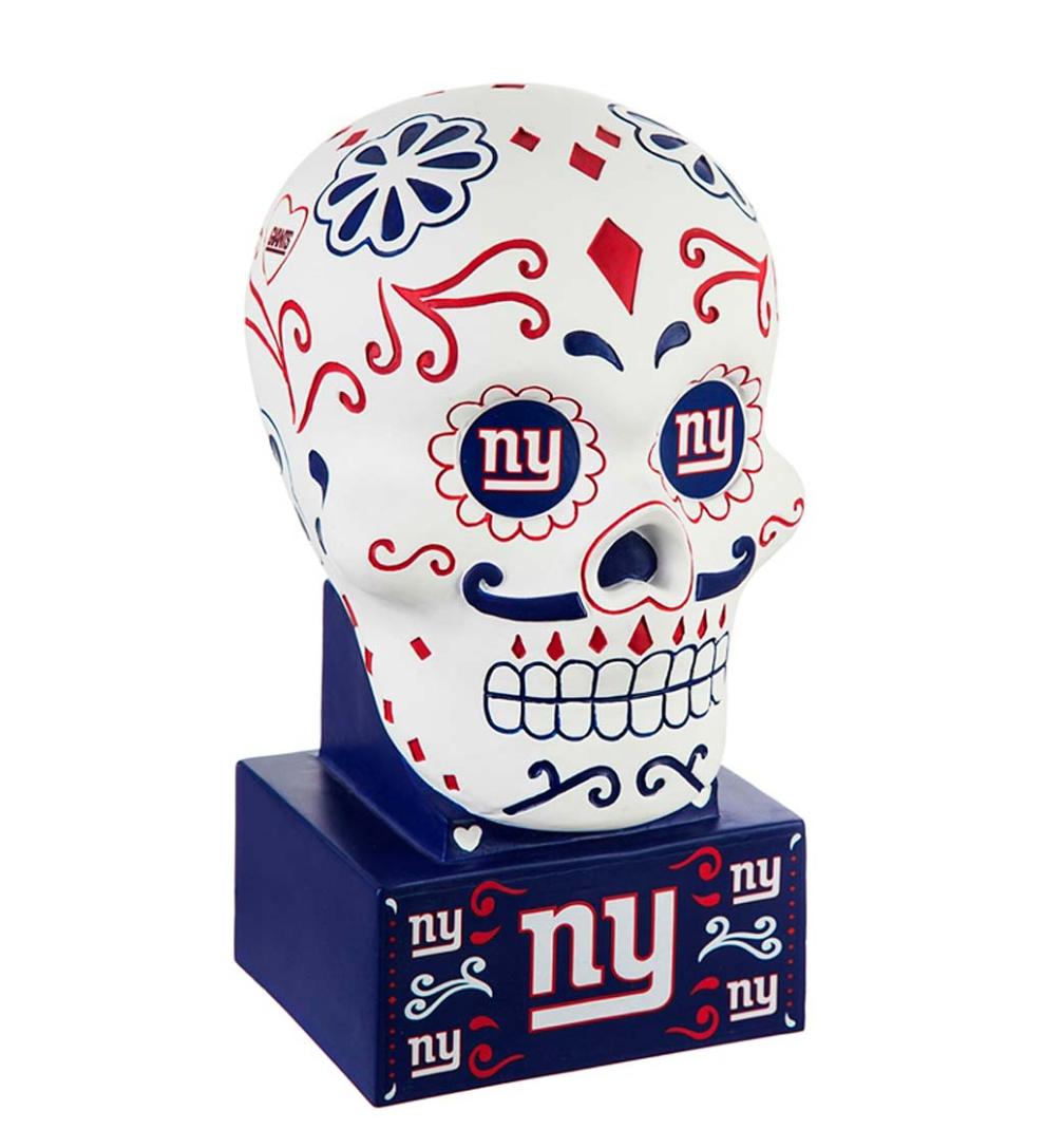 Plow &amp; Hearth Decorative Garden Accents | Yard &amp; Garden New York Giants Sugar Skull Statue