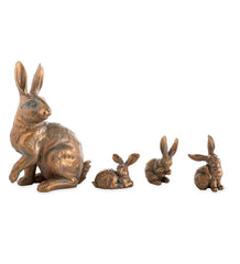 Plow &amp; Hearth Decorative Garden Accents | Yard &amp; Garden Rabbit Family With Mother And Three Babies, Set Of 4